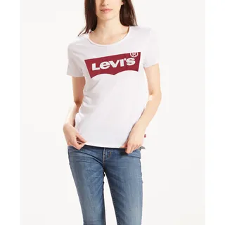 Levi's The Perfect Tee - T-Shirt, Rundhals-Ausschnitt, Logo-Design, für Damen 53 Weiss, XXS