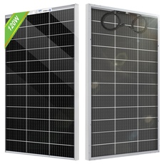 ECO-WORTHY Bifaziales Solarpanel120W 18V, Monokristallin Solarmodul für 12V Batterien, Photovoltaik, Solarpanel 12v ideal für Wohnmobil, Balkonanlage, Gartenhäuse, Boot