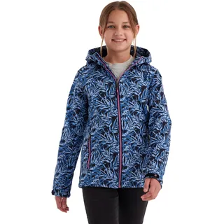 KILLTEC Mädchen Softshelljacke/Outdoorjacke mit Kapuze Mädchen Softshelljacke Print, dunkelnavy, 152, 43200-000