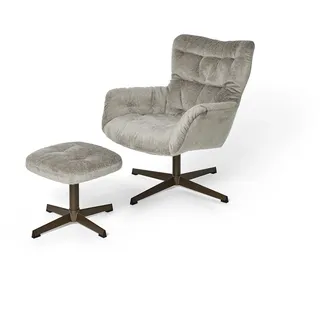 Jahnke Sessel LOUNGE COSY TWIST PLUS platingrau