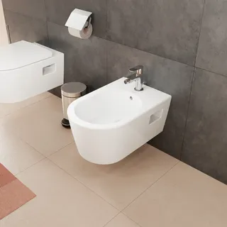 Hansgrohe EluPura Original S Wandbidet, 1 Hahnloch, mit Überlauf, SmartClean, 360x540x260mm, weiß, 61171450