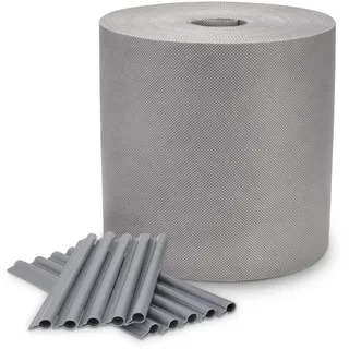 COVER IT Garten Sichtschutzstreifen Zaun 19 cm x 33 m Grau | Sichtschutz für Doppelstabmattenzaun 150 g/m2 – Sichtschutzstreifen für Stabmattenzaun
