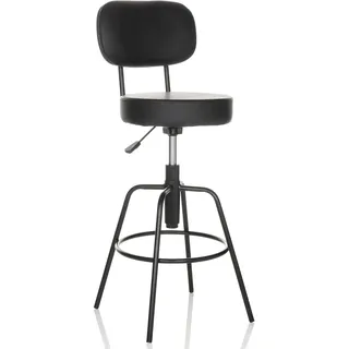 HJH Office Barhocker DISC HIGH höhenverstellbar drehbar 729456 Schwarz