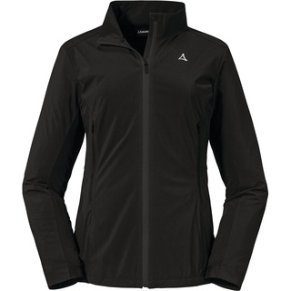 Schöffel Damen Softshell Jkt Avdalen L, sportliche Wanderjacke aus Venturi mit 4-Wege-Stretch, wasserabweisende, leichte Sommerjacke, black, 44