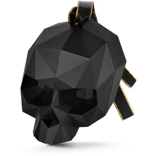 Totenkopf Skull Dekoration Halloween Schädel Ornament zum Aufhängen geometrisch schwarz 8cm Baumschmuck Fenster Deko (4)