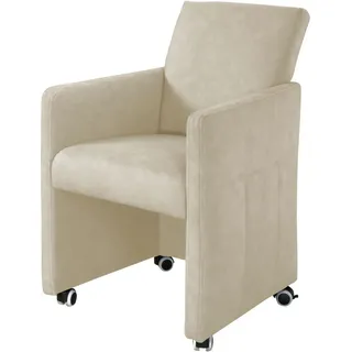 exxpo - sofa fashion Armlehnstuhl beige rollbar