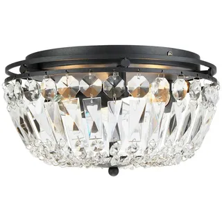 Markslöjd Kronleuchter , Klar, Schwarz , Metall, Glas , oval , 20 cm , Ce , Lampen & Leuchten, Innenbeleuchtung, Hängeleuchten, Kronleuchter