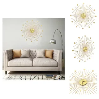 vidaXL Wanduhr Metall 70 cm Golden - Wanduhren - Gold