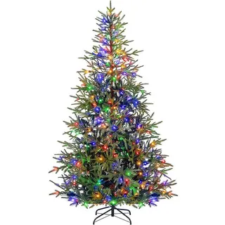 Costway Künstlicher Weihnachtsbaum mit Beleuchtung Grün 210 cm
