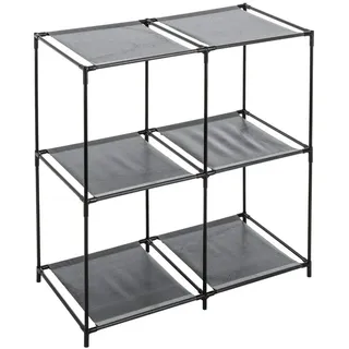 Bücherregal mit 3 Ebenen, stabiler Stand aus Metall, 68 x 34 x 70 cm