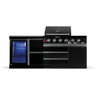 Goriller Outdoorküche Blackback S9 , Schwarz Hochglanz , Metall , 217x90x58 cm , Ce , Grills, Gasgriller