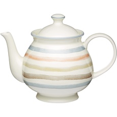 KitchenCraft 6 Tasse Keramik-Teekanne, Klassische Kollektion, Vintage-Stil, 1.4L (2.5 pts), Creme