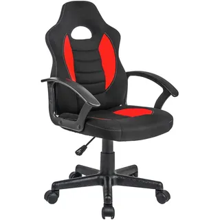 Cantus Jugenddrehstuhl , Rot, Schwarz , Metall, Kunststoff, Textil , Sternfuß , 54x88-98x59 cm , Babymöbel & Kindermöbel, Kinderzimmer & Jugendzimmer, Kinderdrehstühle & Jugenddrehstühle