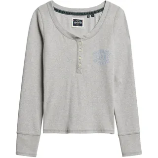 Superdry Langarmshirt »ATHLETIC BUTTON DOWN LS TOP« Superdry Ice Grey Marl