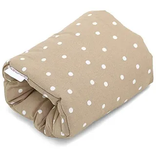 HOBEA-Germany Ministillkissen Arm-Stillkissen kleines Stillkissen für unterwegs Stillmuff Reisestillkissen in verschiedenen Designs (Punkte beige)