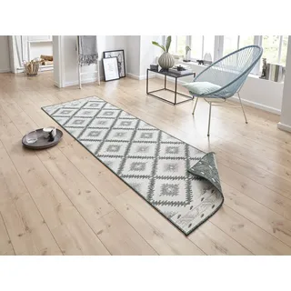 HANSE HOME Malibu Wendeteppich 80 x 350 cm Grün/Weiß