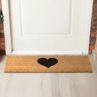 Fußmatte aus Kokosnuss mit Herz