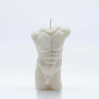 Handmade Woman Statue Body Candle - Natural Wax Candle with Cotton Wick - Perfect for Gift or Home Deco (Man)