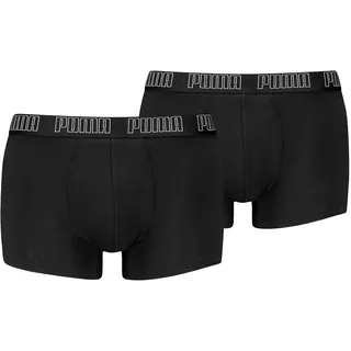 PUMA Boxer Trunk Boxershorts Herren Everyday Unterhose Pant Unterwäsche 2er Pack, Farbe:230 - Black/Black, Bekleidungsgröße:XL