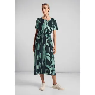 STREET ONE Midikleid, mit Allover-Druck STREET ONE hunter green