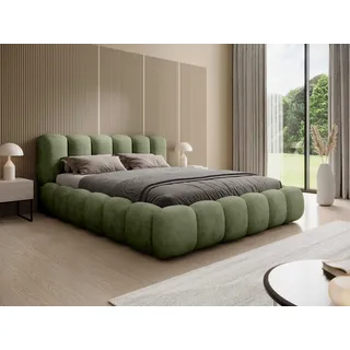 YOURHOUSE24 Polsterbett Dallas 160x200 Doppelbett Bettgestell Lattenrost (Farbe: Aphrodite 12, Größe: 160x200 cm)