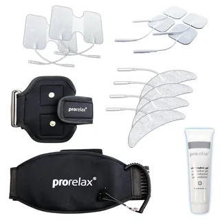 prorelax EMS + TENS Gerät Zubehör Set Weiß