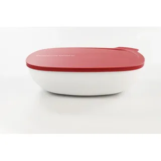 TUPPERWARE Allegra 2,5 L rot weiß Schüssel Schale servieren Servierschale eckig