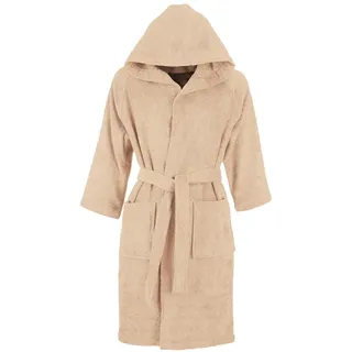 Generico 1 FROTTEE-BADEMANTEL S/M BASIK TAUPE, Baumwolle