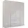 Drehtürenschrank Purisma 201 x 223 x 60 cm Grau/Orange