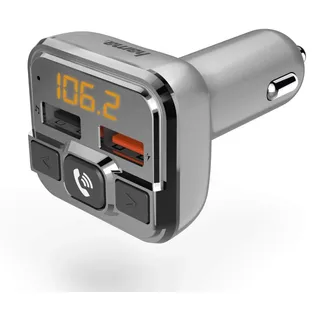 Hama mit Bluetooth und Freisprechfunktion, Transmitter silberfarben