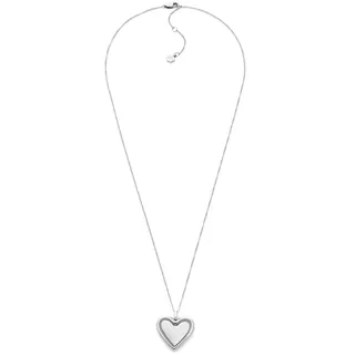 Fossil Kette mit Anhänger Schmuck Geschenk Edelstahl Herz Silber