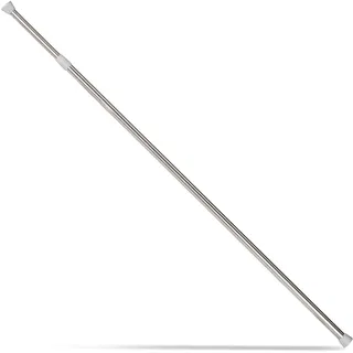 Relaxdays Klemmstange 1-läufig Ø 20 mm 130 - 220 cm Grau/Silber