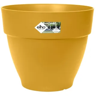 Elho Planter, Plastic Regenerated Polypropylene, Honey Yellow