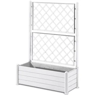stefanplast Blumenkasten 100 x 43 x 35 cm Weiß