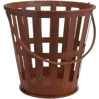 Kaminholzständer Rost Kaminholzkorb aus Metall 39x38cm Brennholzkorb - Braun