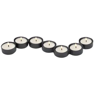 Spetebo Metall Teelichthalter beweglich für 7 Kerzen - 33 x 4 cm - Kerzenständer im Raupen Design - Weihnachten Advent Winter Hochzeit Geburtstags Deko Design Kerzen Leuchter Teelicht Halter