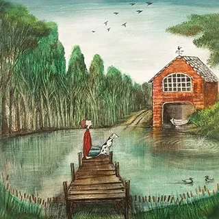 Joe Ramm 'Boat House' Kunstdruck auf Leinwand,30 x 30 cm