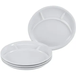 CreaTable Fondue und Grill-Teller Universal 27 cm weiß 4er Set
