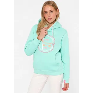 Zwillingsherz Hoodie »"Explore the World"«, mit "Puppy Lover" Aufschrift und aufgestickten Hundemotiv mit Herzen Zwillingsherz türkis