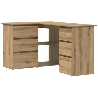 vidaXL Eckschreibtisch Artisan-Eiche Braun