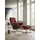 Relaxsessel Mayfair Leder 92 x 103 x 79 cm rot mit Hocker