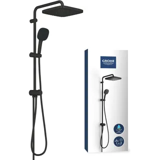 Grohe Vitalio Comfort 250 Flex Duschsystem mit Umstellung Wandmontage mattschwarz