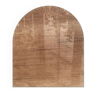 Tulup Kaminbodenplatte Glas 80 x 70 cm Rechteckig Braun