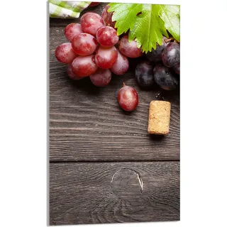 Herdabdeckplatte 30x52 Glaskeramikkochfeld Abdeckung Spritzschutz Glasplatte Deko Schneidebrett, Traube Holz