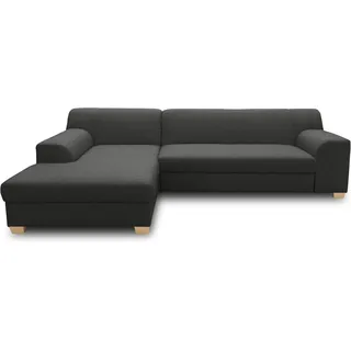 DOMO collection Eckcouch 4-Sitzer Anthrazit