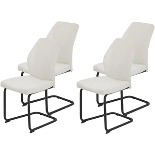 Hela Freischwinger OSLO Mikrofaser beige 4er Set