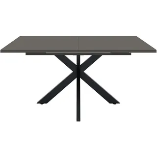 Set One by Musterring Reno 160 x 77 x 90 cm schwarz feinstruktur/glas anthrazit glanz