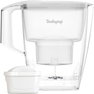 Sodapop 10029101 Wasserfilter 3l Weiß, Transparent