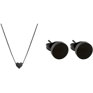 LIEBESKIND BERLIN Herz-Halskette für Damen – Feine Edelstahl-Kette mit liebevollem Herzanhänger – In Silber, Gold, Roségold & Schwarz – Romantisch & Geschenkidee für Sie