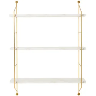 [en.casa] Wandregal Ösel , Weiß , Metall , 3 Fächer , 48x63.5x15 cm , Wohnzimmer, Regale, Wandregale